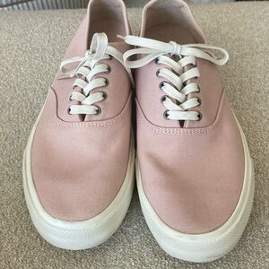 SPERRY Top Sider Captains CVO Dusty Rose Pink Lace Up Canvas Boat Shoes Size 9